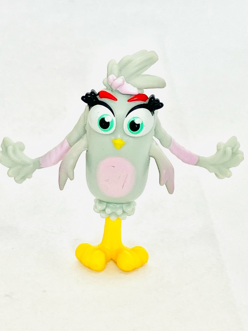 Angry Birds Movie Silver 2in Bird Mini Figure 2011 Rovio Minor Wear Rare PVC
